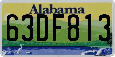 AL license plate 63DF813
