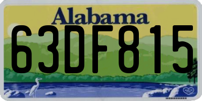 AL license plate 63DF815