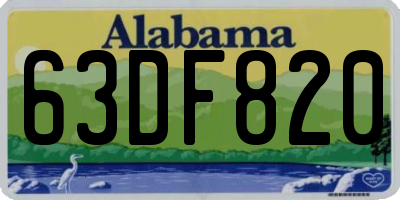 AL license plate 63DF820