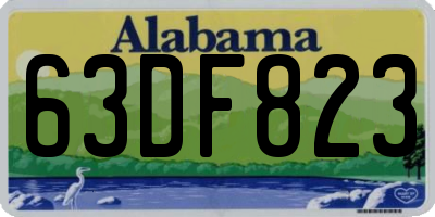 AL license plate 63DF823