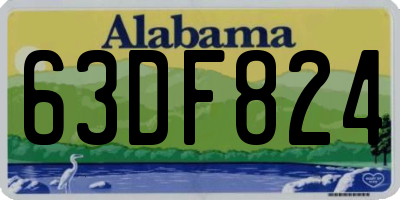 AL license plate 63DF824