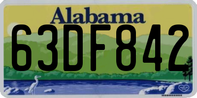 AL license plate 63DF842