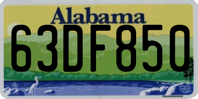 AL license plate 63DF850