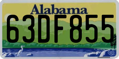 AL license plate 63DF855