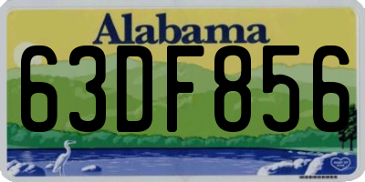 AL license plate 63DF856