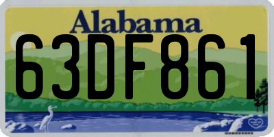 AL license plate 63DF861