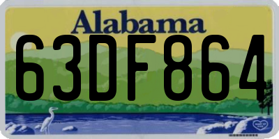 AL license plate 63DF864