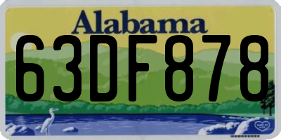 AL license plate 63DF878