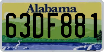 AL license plate 63DF881