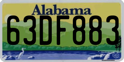 AL license plate 63DF883