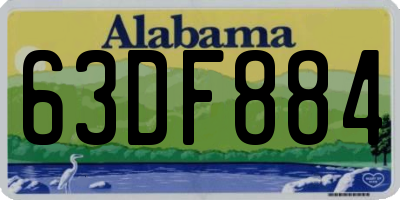 AL license plate 63DF884