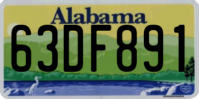 AL license plate 63DF891