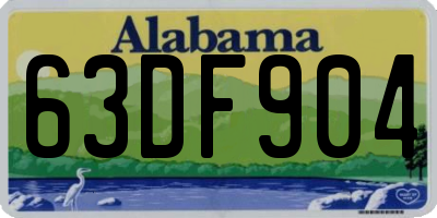 AL license plate 63DF904