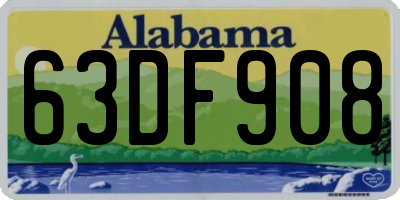 AL license plate 63DF908