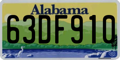 AL license plate 63DF910