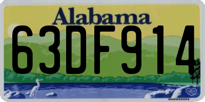 AL license plate 63DF914