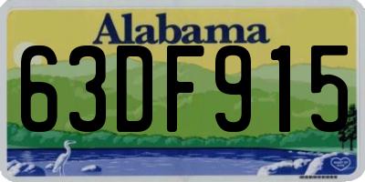 AL license plate 63DF915