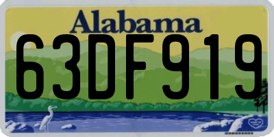 AL license plate 63DF919
