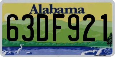 AL license plate 63DF921