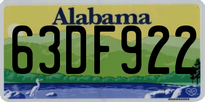 AL license plate 63DF922