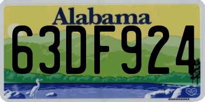 AL license plate 63DF924