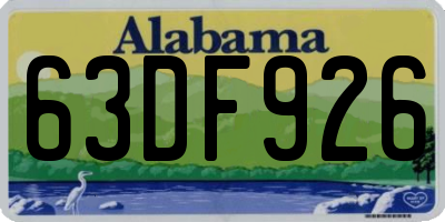 AL license plate 63DF926