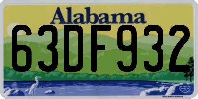 AL license plate 63DF932