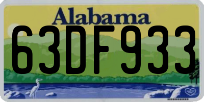 AL license plate 63DF933
