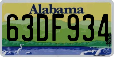 AL license plate 63DF934