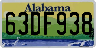 AL license plate 63DF938