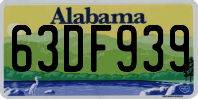 AL license plate 63DF939