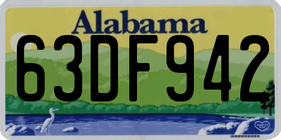 AL license plate 63DF942