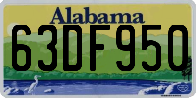 AL license plate 63DF950