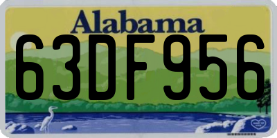 AL license plate 63DF956