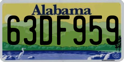 AL license plate 63DF959
