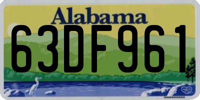 AL license plate 63DF961