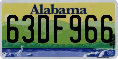 AL license plate 63DF966
