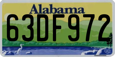 AL license plate 63DF972