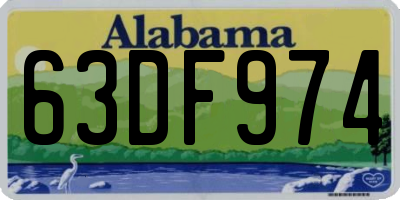 AL license plate 63DF974