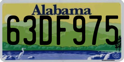 AL license plate 63DF975