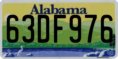 AL license plate 63DF976