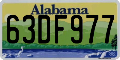 AL license plate 63DF977