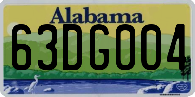 AL license plate 63DG004