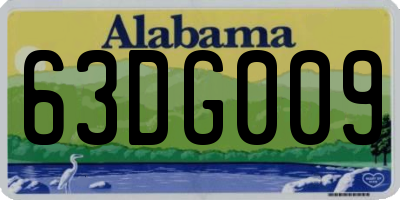 AL license plate 63DG009