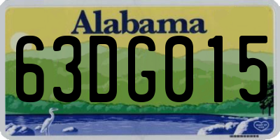 AL license plate 63DG015