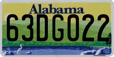 AL license plate 63DG022