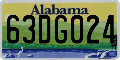 AL license plate 63DG024
