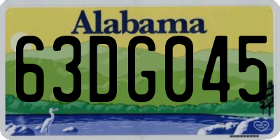 AL license plate 63DG045