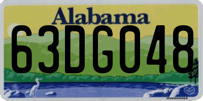 AL license plate 63DG048