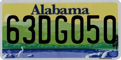 AL license plate 63DG050